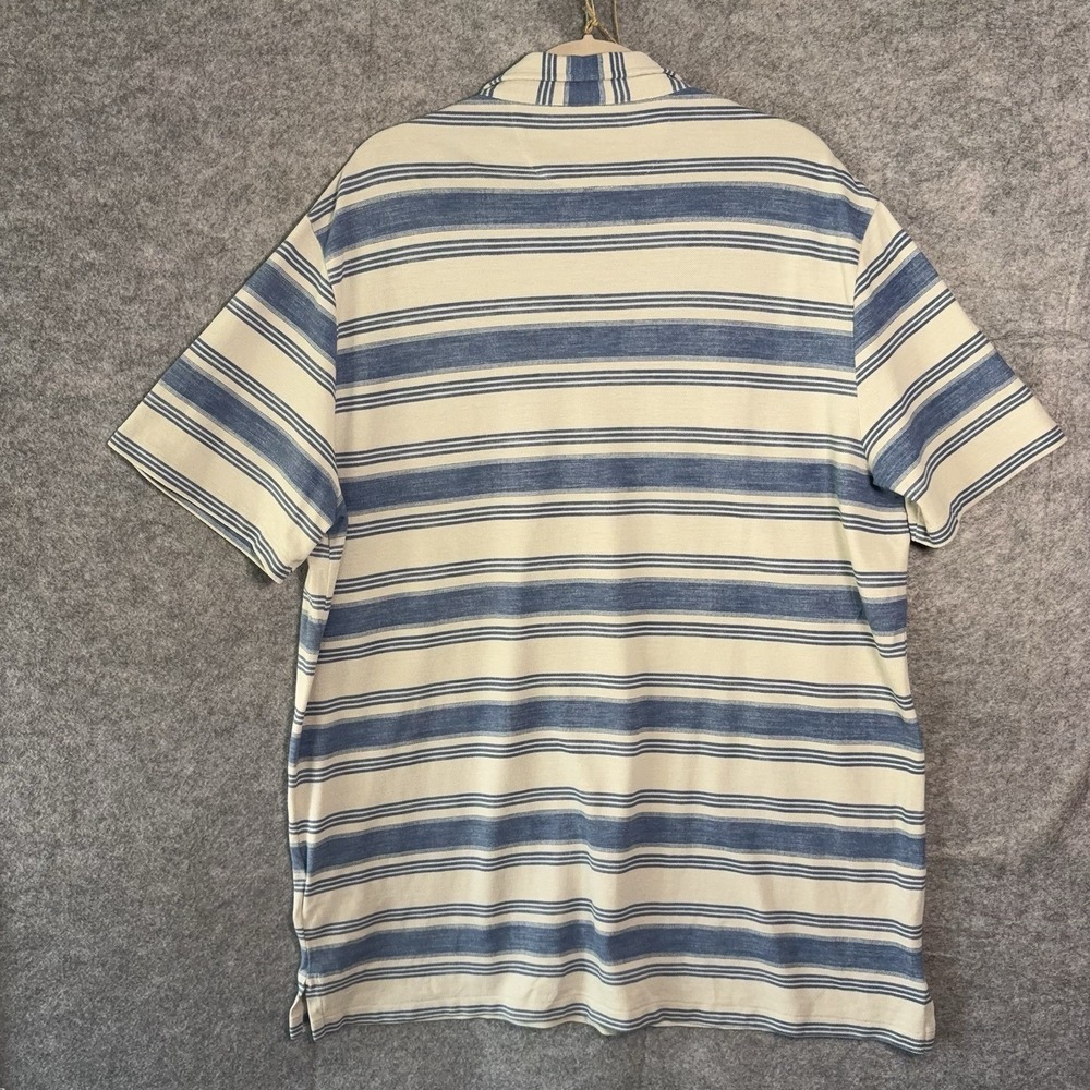 Polo Ralph‎ Lauren Polo Shirt Mens XL Blue Striped Classic Fit Short Sleeve Pony - Picture 2 of 8